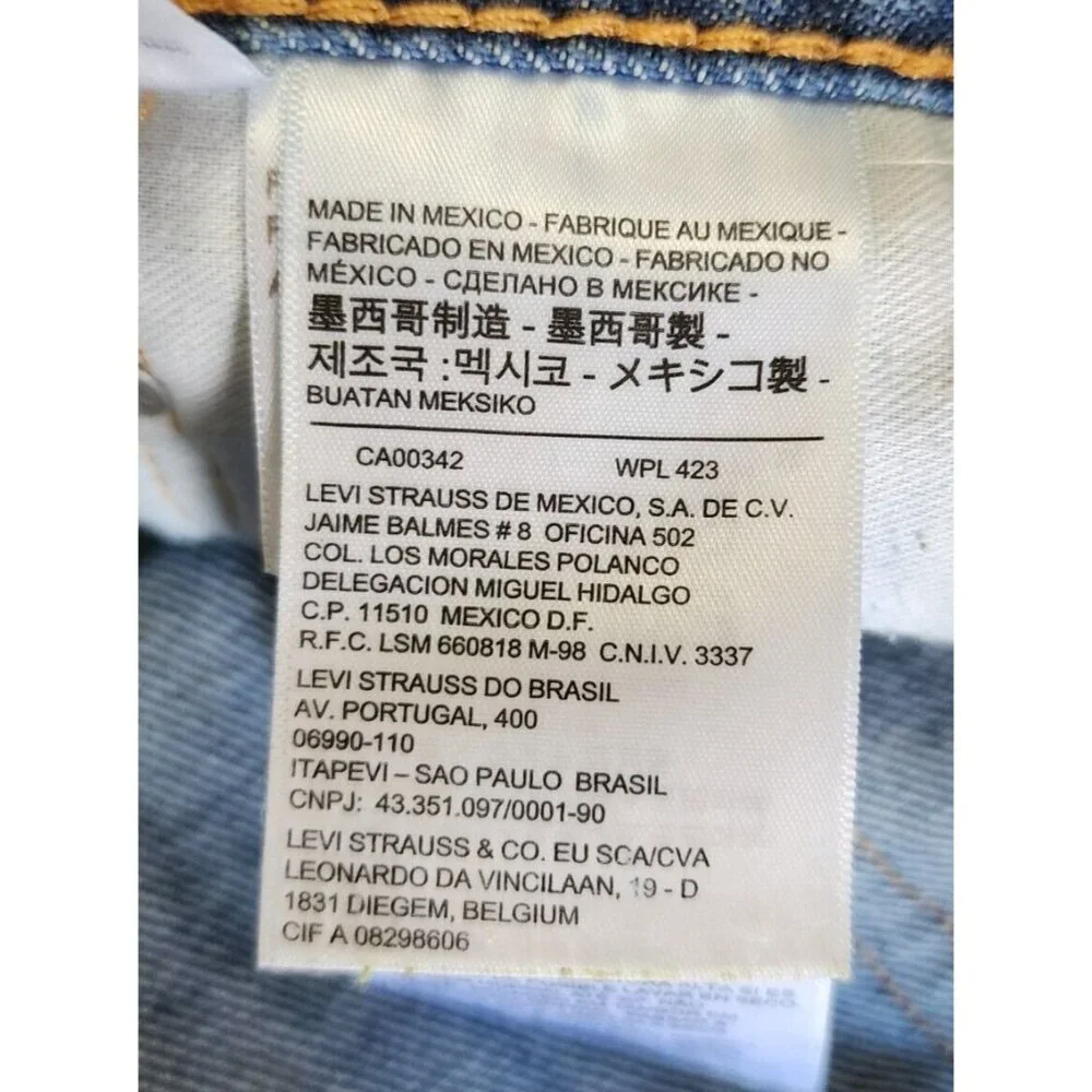 Levi's 505 Blue Denim Classic‎ Straight Leg Jeans Size 33 x 30 100% Cotton